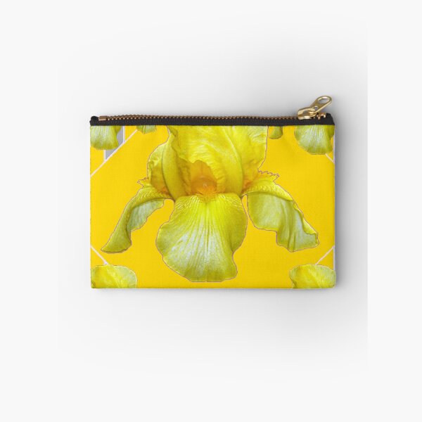 Item preview, YELLOW SPRING IRIS GREY GEOMETRIC PATTERN   designed and sold by sharlesart.