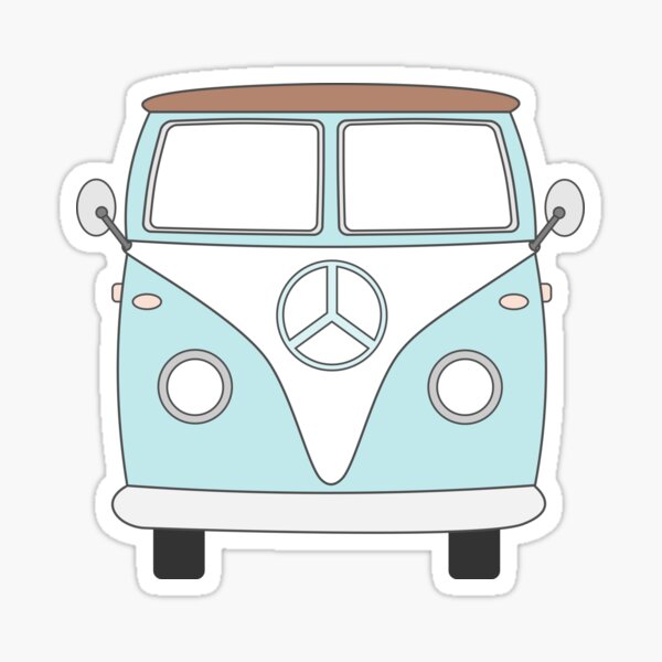 Hippie Van - hippie life - I'm a lil hippie - Stickers, T-Shirts, and More! Sticker