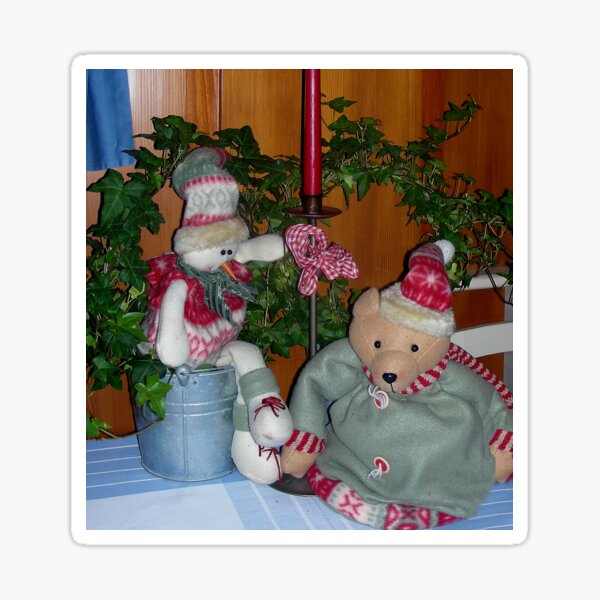 Item preview, Christmas bear and snowman designed and sold by Schoensl.
