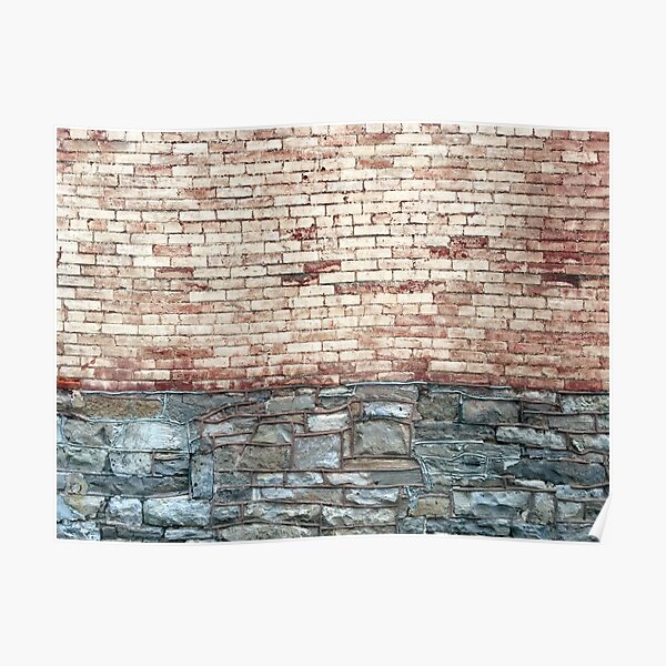 Red Brick Wall Poster