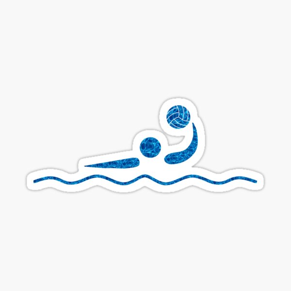 Item preview, Water Polo Blues (on white) designed and sold by ColorfulCortex.