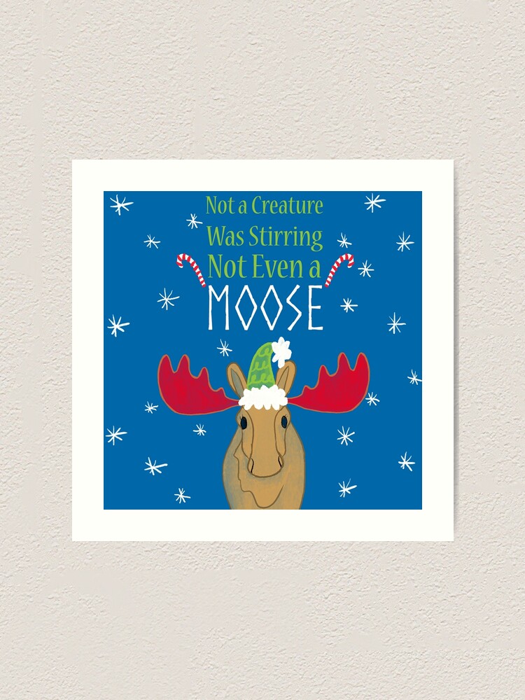 Weihnachtszuckerstange Elch Kunstdruck Von Tinaschofield Redbubble