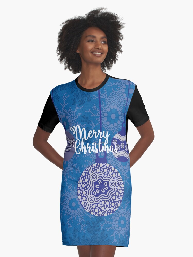 Merry Christmas Aboriginal Design 4 Graphic T Shirt Dress for Sale by HogarthArts Redbubble