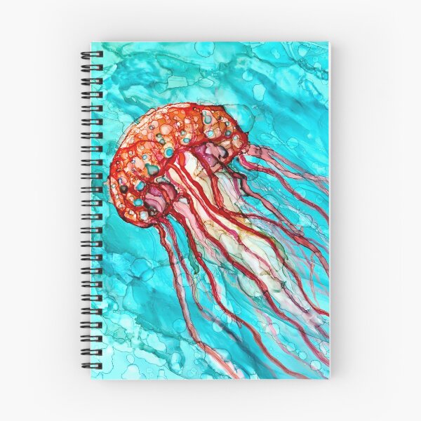 Item preview, orange jellyfish ink painting designed and sold by PilipArt.