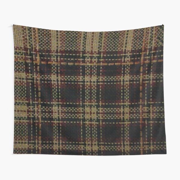 Classic Green Brown Plaid Tapestry