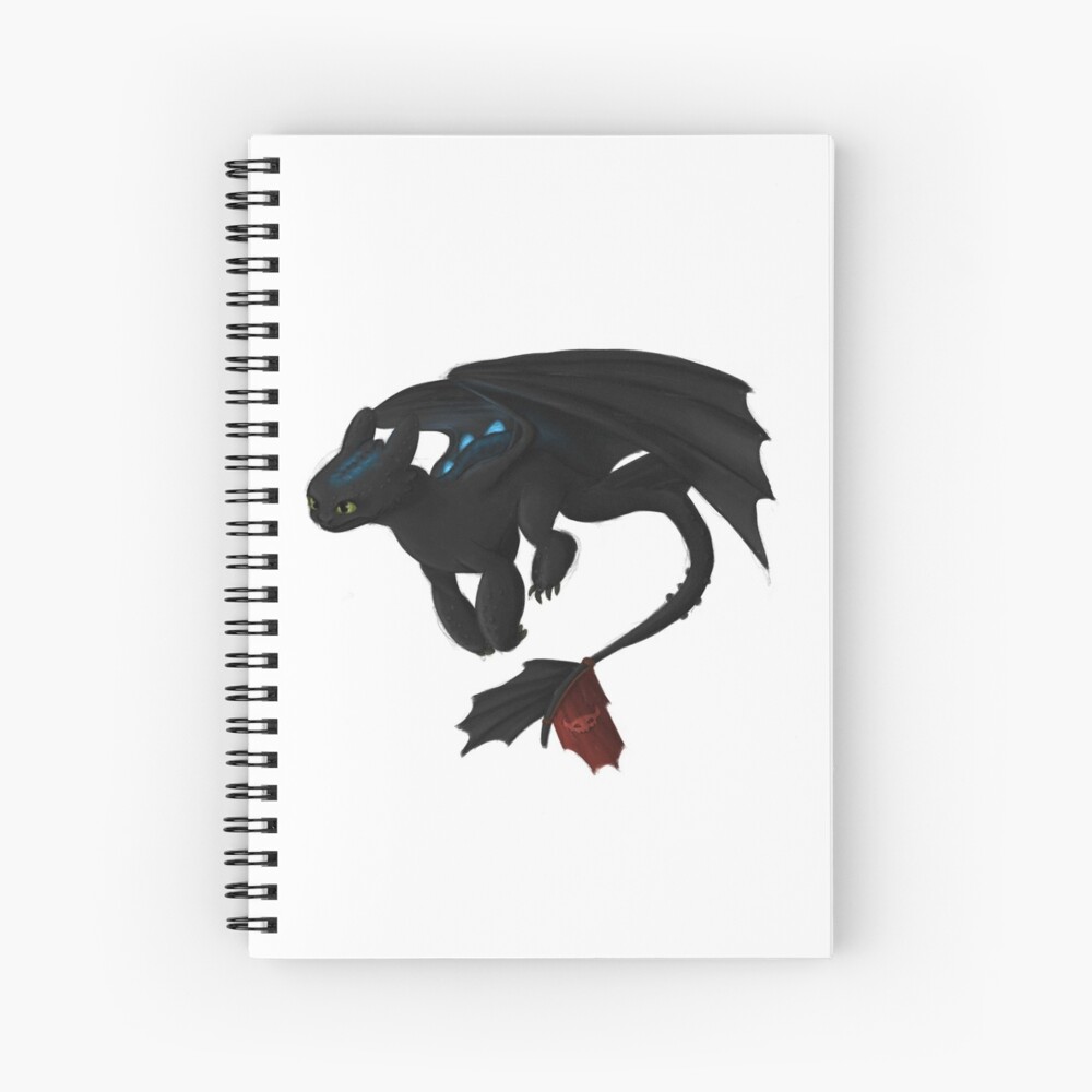 Toothless How To Train Your Dragon Spiral Notebook By Jssannart   Sn,x1000 Pad,1000x1000,f8f8f8 