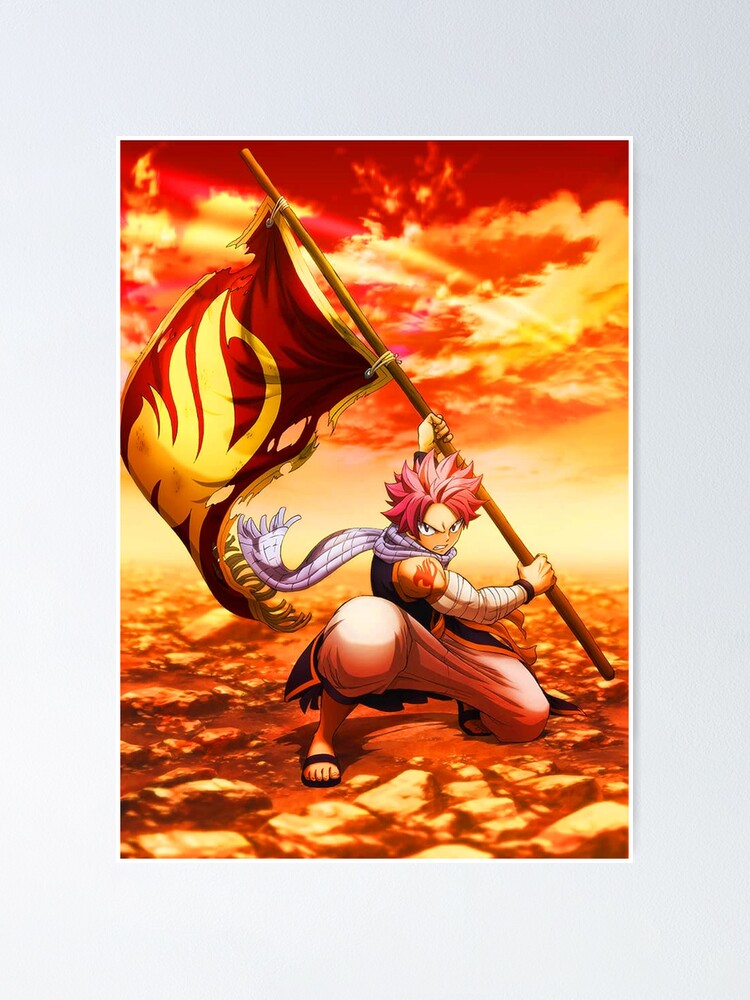 Natsu Fairy Tail Poster By Celestyaldreams Redbubble