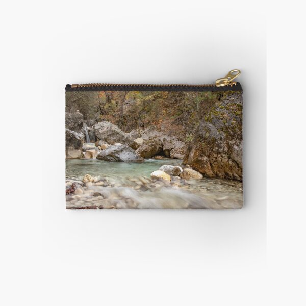 Item preview, Waterfalls and a river between stone boulders are covered with moss in a mountain autumn forest. Greece designed and sold by EG Creativity Art.