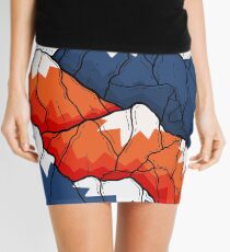 The blue and orange hills Mini Skirt