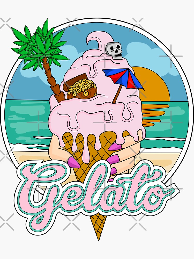 Sticker « Gelato Oeuvre d'artiste », par herbalmafia Redbubble
