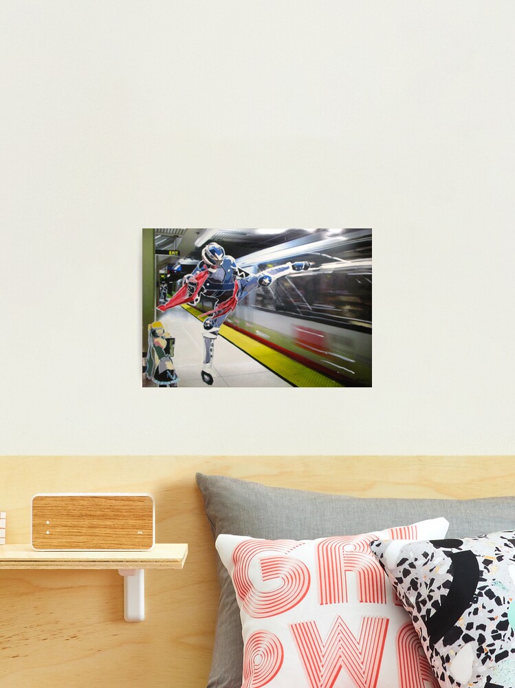 Thumbnail 2 of 3, Photographic Print, Hero at Bart Station designed and sold by tomoenk6.