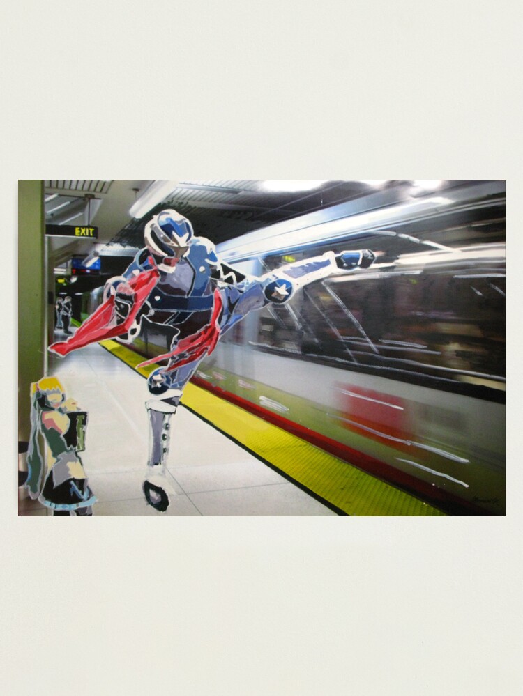 Thumbnail 1 of 3, Photographic Print, Hero at Bart Station designed and sold by tomoenk6.