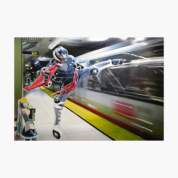 Hero at Bart Station Photographic Print