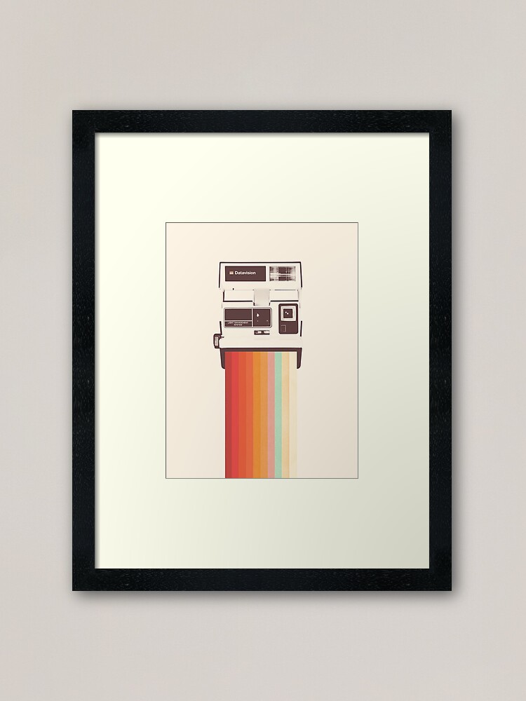Alternate view of Instant Camera Rainbow Framed Art Print