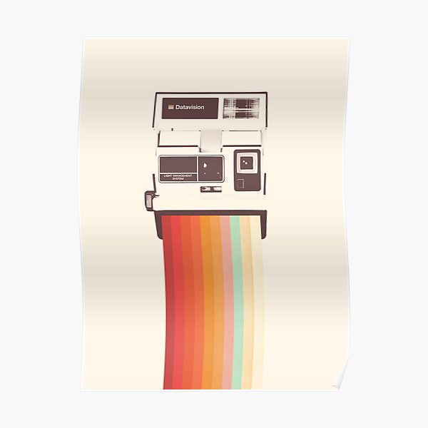 Instant Camera Rainbow Poster