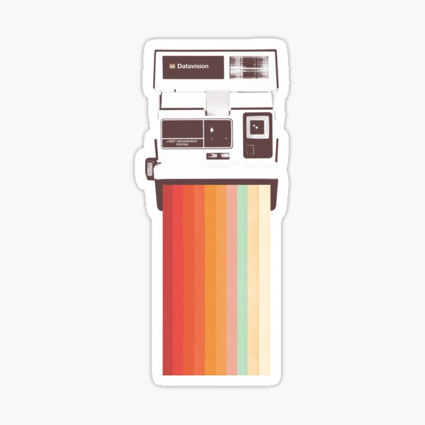 Instant Camera Rainbow Sticker