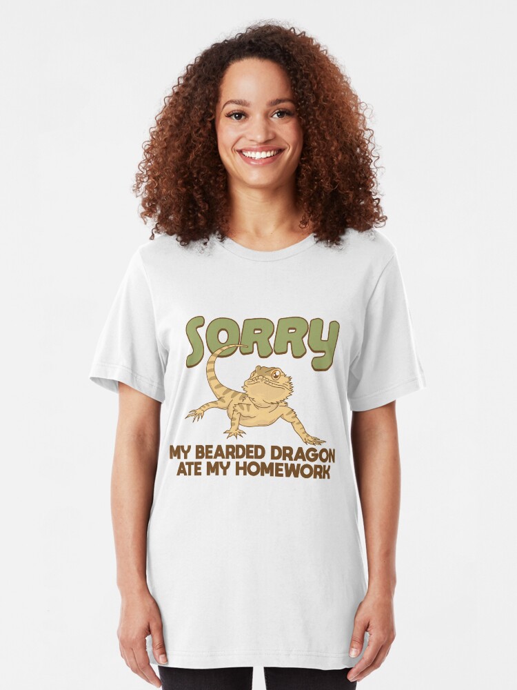 Alternative Ansicht von My Bearded Dragon Ate My Homework - Funny Reptile Gift Slim Fit T-Shirt