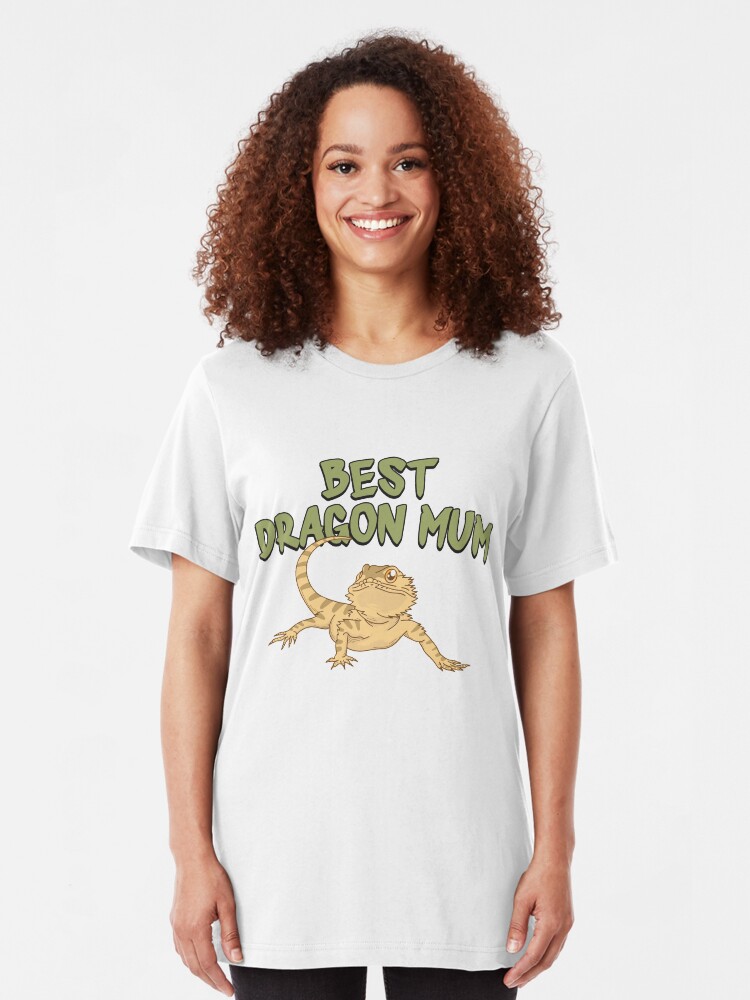 Alternative Ansicht von Best Dragon Mom - Funny Reptile Gift Slim Fit T-Shirt