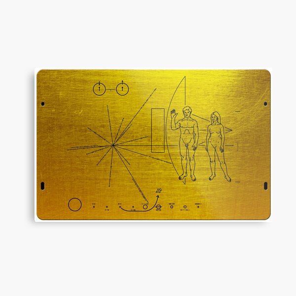 Aperçu de l'œuvre Plaque Pioneer (édition anodisée or) créée et vendue par odibil.