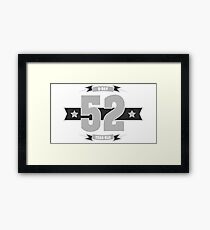 B-day 52 (Light&Darkgrey) Framed Print