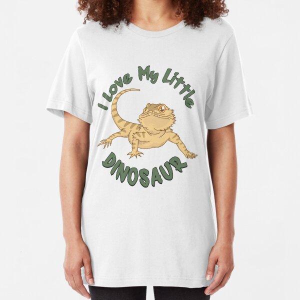 I Love My Little Dinosaur - Funny Reptile Gift Slim Fit T-Shirt