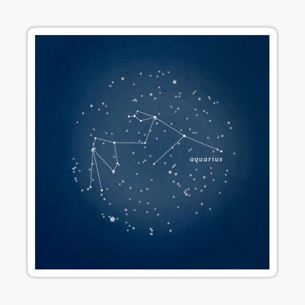 AQUARIUS - Astrology Astronomy Constellation Stars Zodiac Sticker
