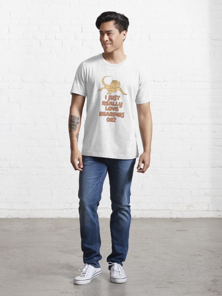 Essential T-Shirt mit I Just Really Love Beardies  - Funny Reptile Gift, designt und verkauft von yeoys