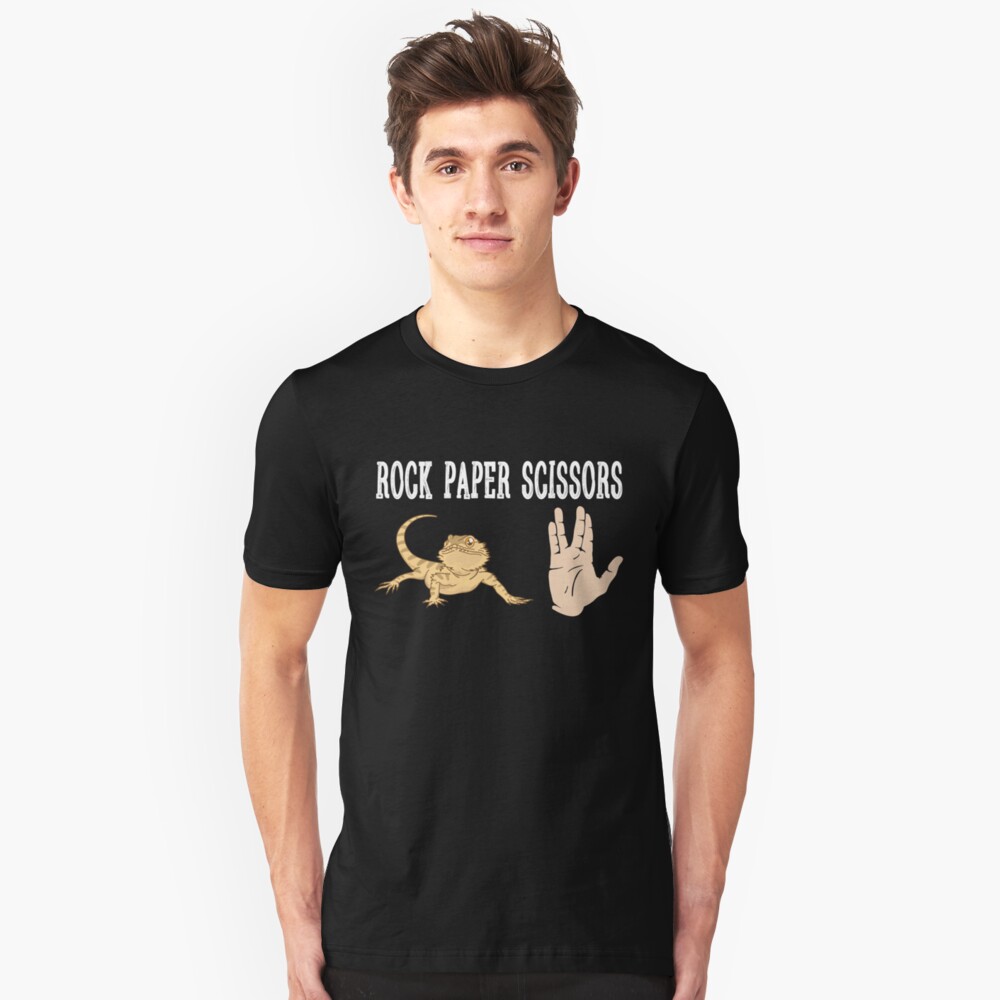 Rock Paper Scissors Lizard - Funny Reptile Gift Slim Fit T-Shirt