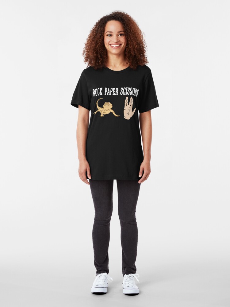 Alternative Ansicht von Rock Paper Scissors Lizard - Funny Reptile Gift Slim Fit T-Shirt