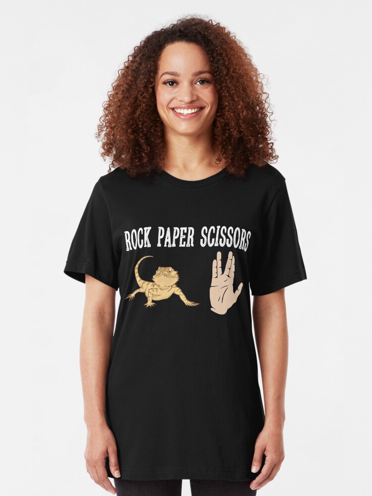 Alternative Ansicht von Rock Paper Scissors Lizard - Funny Reptile Gift Slim Fit T-Shirt