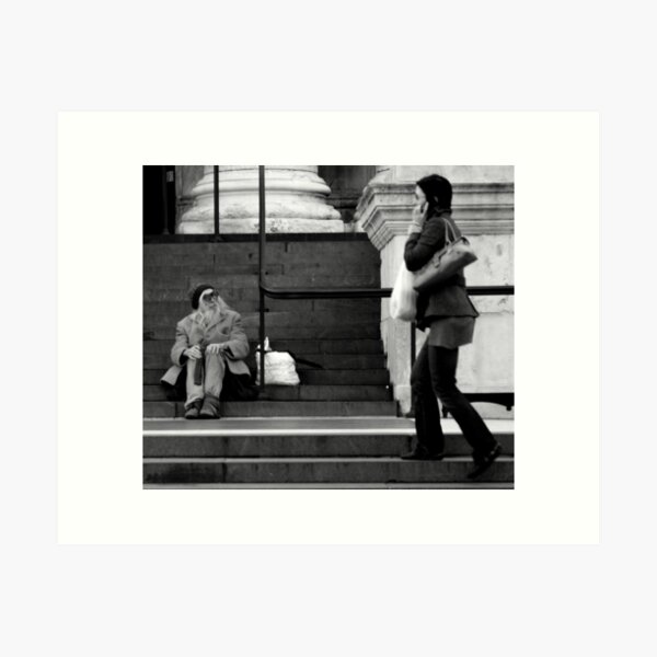 The old man and the girl Art Print