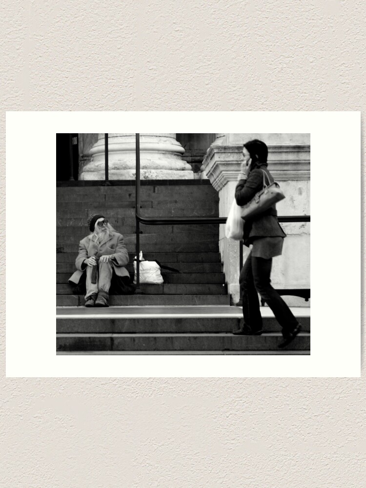 Thumbnail 2 of 3, Art Print, The old man and the girl designed and sold by hwjgage.