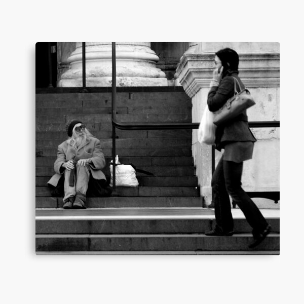 The old man and the girl Canvas Print