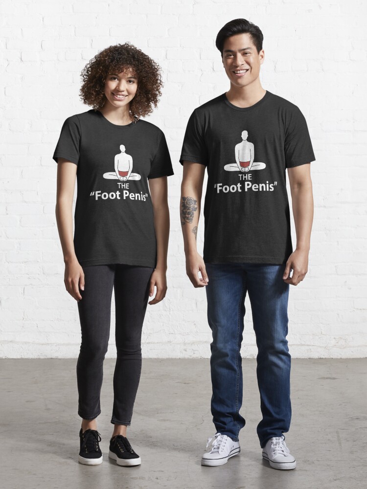 Essential T-Shirt mit The 'Foot Penis' Yoga Poses - Funny Yoga Gift, designt und verkauft von yeoys