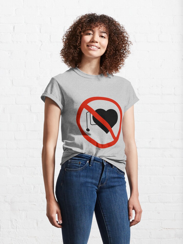 Alternate view of No Pacemakers Symbol Classic T-Shirt
