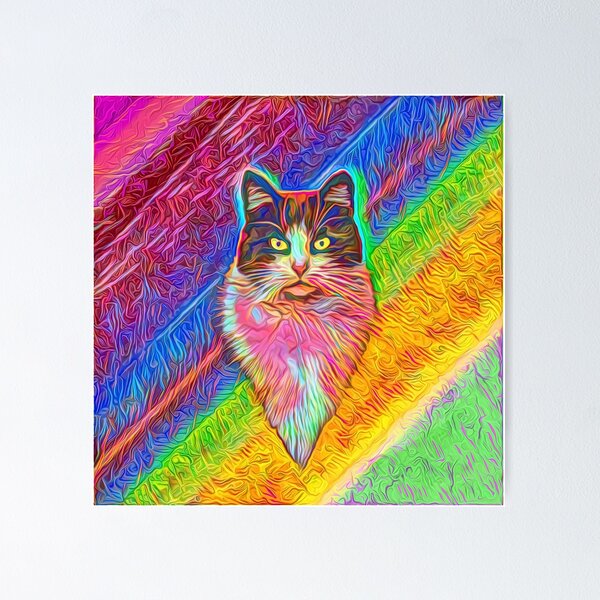 Abstract cat Poster