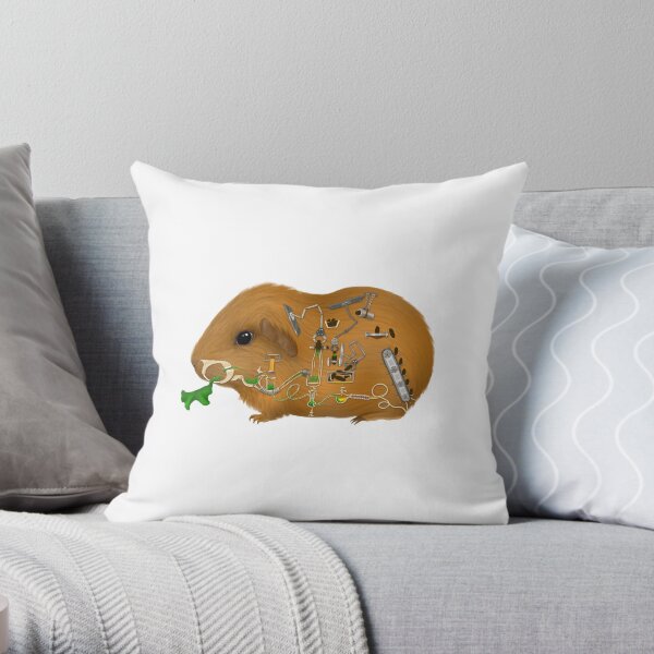 Guinea pig Factory Throw Pillow