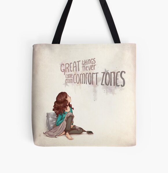 Canvas Shopping Tote Bag Great Things Never Came from Comfort Zones Things Beach for Women