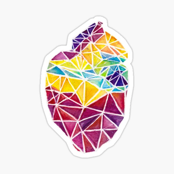 Rainbow Heart Sticker