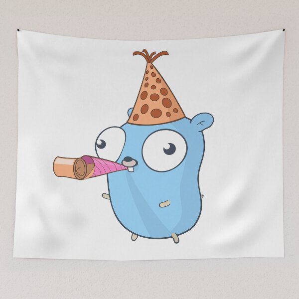 Item preview, The Golang Gopher: Birthday Party designed and sold by hellkni9ht.