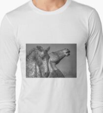 Kelpies - Black and White Long Sleeve T-Shirt