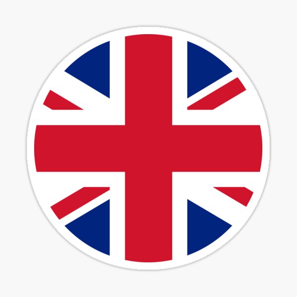 Union Jack Round Logo Sticker