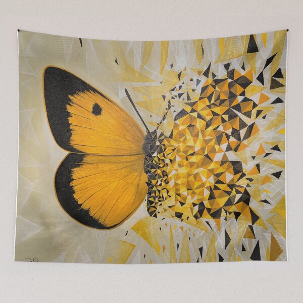 Item preview, Yellow butterfly geometric explosion designed and sold by artetbe.