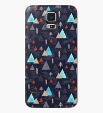 Winterbäume einfaches Muster Hülle & Klebefolie für Samsung Galaxy