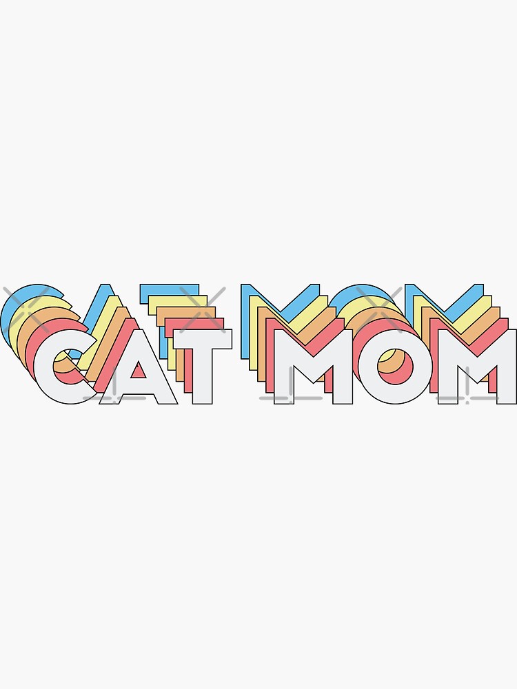 Thumbnail 3 von 3, Sticker, Cat Mom designt und verkauft von Lightfield.