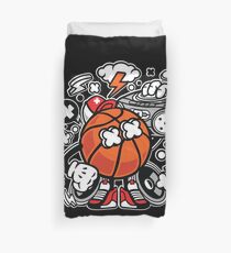 Basketball Boombox Beat Cartoon Character - Funny T-shirt for Basketball music lovers who live Basketball Sounds ! Duvet Cover