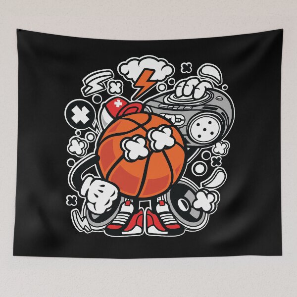 Item preview, Basketball Boombox Beat Cartoon Character - Funny T-shirt for Basketball music lovers who live Basketball Sounds ! designed and sold by Nickelparis.