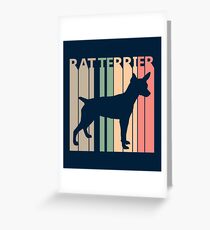 Rat Terrier Dog Silhouette Greeting Card