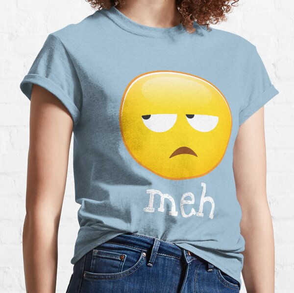 Meh Emoji Bored Face Classic T-Shirt