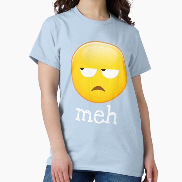 Meh Bored Emoji Face T-Shirt